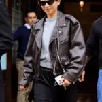 Zendaya Oversized Brown Leather Jacket