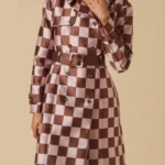 front Emily In Paris S4 Lily Collins Checked Trench Coat