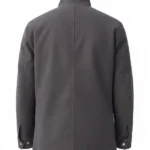 Charcoal Grey Moleskin Padded Coat Back
