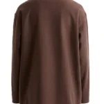Cotton Silk Moleskin Brown Jacket back