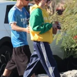 Hailey Bieber Marty Supreme Green And Yellow Hooded Jacket