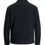 Harrington Moleskin Navy Jacket Back