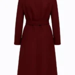 Indira Varma Maroon Coat Back