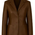 Isabel May Scream 7 Brown Leather Blazer
