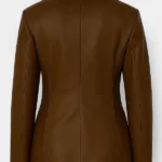 Isabel May Scream 7 Brown Leather Blazer Back
