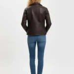 Ivy Faux Leather Jacket - Cherry Choc