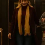 Jessy Schram A Suite Holiday Romance Maroon Coat