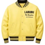 LABUBU Yellow Satin Bomber Jacket