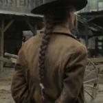 Lena Headey The Abandons Brown Coat back