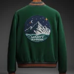 Marty Supreme Bomber Green Jacket Back