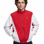 Marty Supreme Timothee Red And White Track Jacket