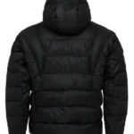 Mens Tilicho Hooded Puffer Jacket Black Back