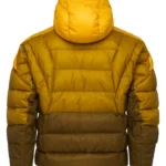 Mens Tilicho Hooded Puffer Jacket Yellow Back