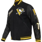 NHL Pittsburgh Penguins Black Varsity Jacket