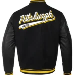 NHL Pittsburgh Penguins Black Varsity Jacket Back