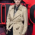 Noah Schnapp Stranger Things Premiere Trench Beige Coat