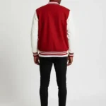 Robin Red & White Varsity Jacket Back