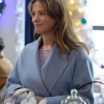 Single on the 25th Lyndsy Fonseca Blue Wool Coat