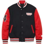 Stranger Things Hawkins Black & Red Letterman Varsity Jacket