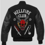 Stranger Things Hellfire Club Varsity Jacket Back