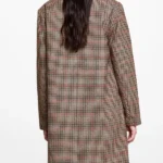 The Twelve Dates ‘Til Christmas Mae Whitman Plaid Coat Back