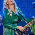 Tigirlily Gold A Grand Ole Opry Christmas Green Fringe Jacket