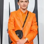 Timothée Chalamet A24’s Marty Supreme Leather Blazer