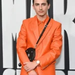 Timothée Chalamet A24’s Marty Supreme Premiere Leather Blazer