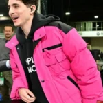 Timothée Chalamet ESPN College GameDay Pink Jacket
