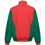 Timothee Chalamet Marty Supreme Christmas Red & Green Hooded Jacket Back
