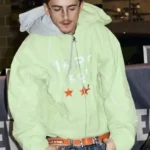 Timothée Chalamet Marty Supreme Hooded Green Jacket