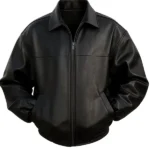 Timothee Chalamet Marty Supreme Premiere Black Leather Jacket