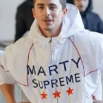 Timothée Chalamet White Jacket - Marty Supreme