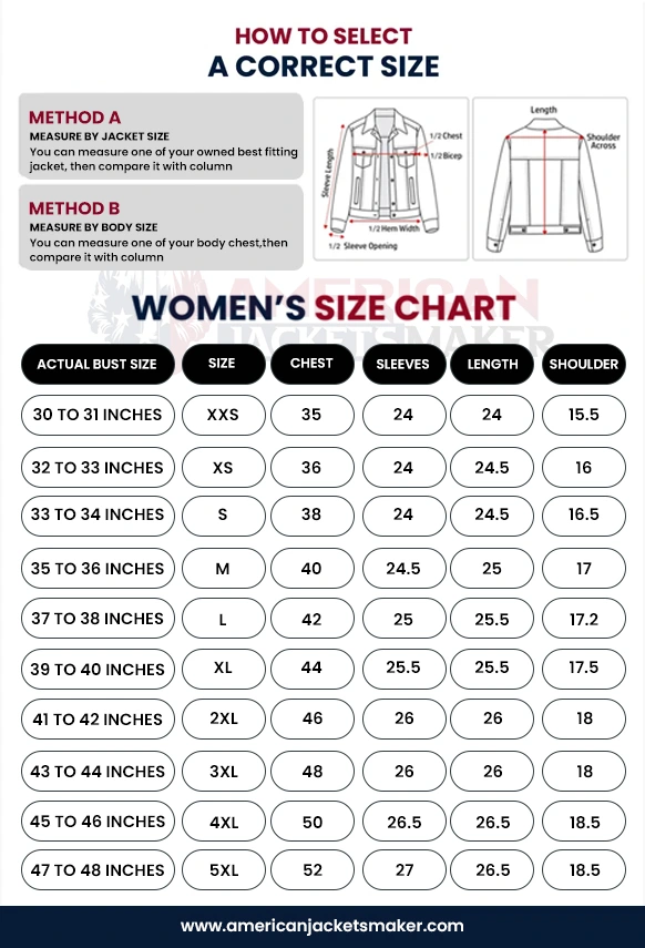 Women Size Chart Desktop