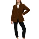 Womens Leather Brown Blazer