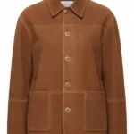 Womens Suede Leather Jacket Brown