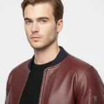 maroon Bomber Jacket