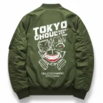 Anime Tokyo Kaneki Ken Ghoul Green Bomber Jacket Back