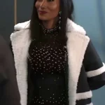 Beyond the Gates 2025 Trisha Mann Shearling Leather Coat