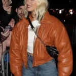 Dua Lipa BBC Radio 1 Studios Leather Jacket