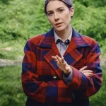 Eternity 2025 Elizabeth Olsen Joan Plaid Coat