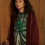 Euphoria Zendaya Fleece Maroon Hoodie
