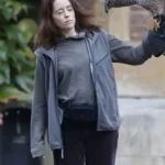 H Is for Hawk Claire Foy Grey Hoodie