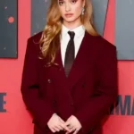 Johnny Sequoyah Primate UK Gala Screening burgundy Blazer