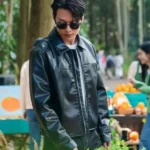 Kong Ji hyeok Dynamite Kiss Black Leather Jacket