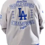 LA Dodgers Champions Grey Jacket Back