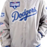 LA Dodgers Champions Grey Varsity Jacket