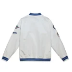 LA Dodgers M&N White Satin Jacket Back