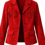 Margo’s Got Money Troubles Elle Fanning Red Jacket