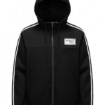Mens Hooded Black Bomber Jacket